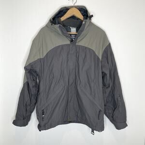 Ride Snowboard Jacket Cell 5 Series Mens Small Gray Hood Coat